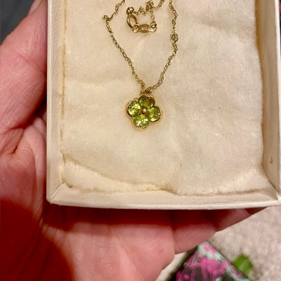 Peridot 14k bracelet/ankle bracelet - Picture 3 of 7